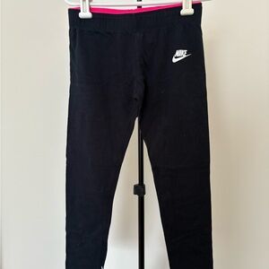 Nike Kids Black and Pink Leggings